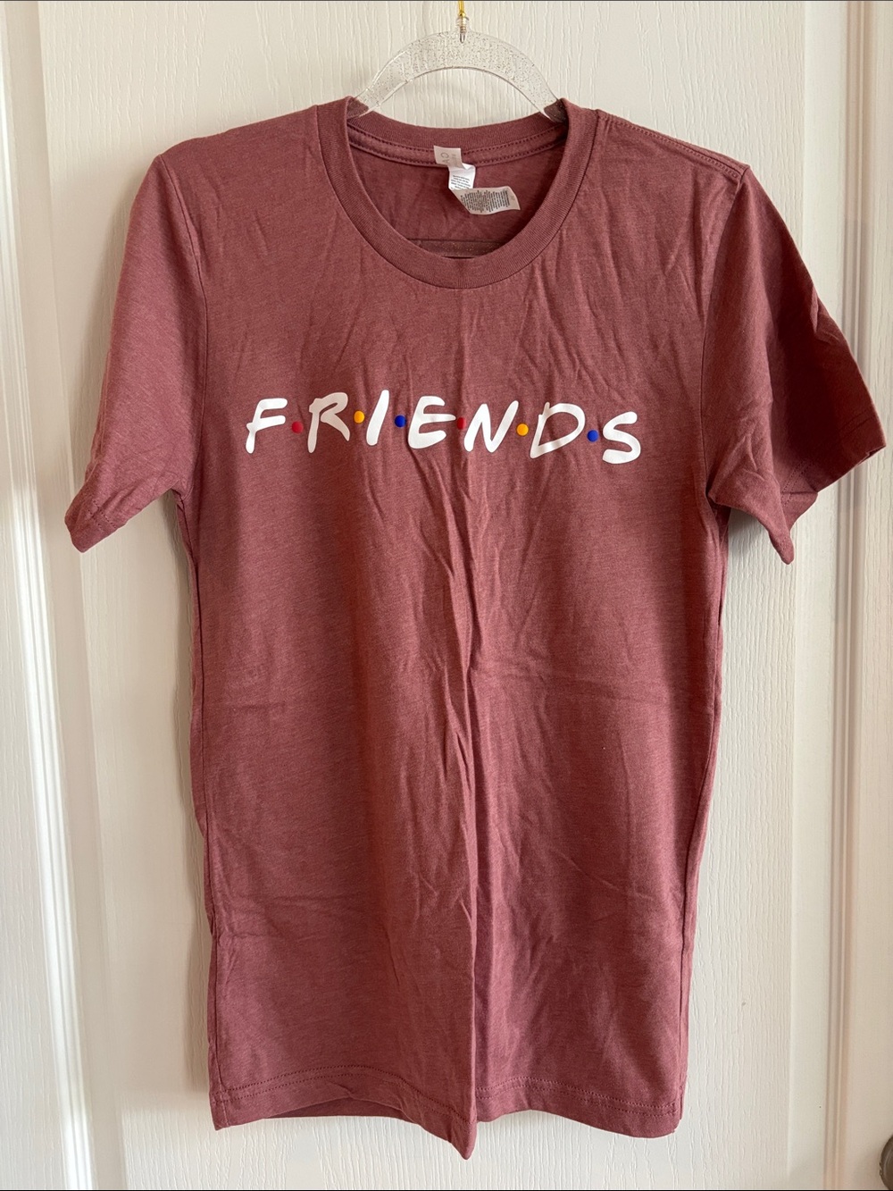 Friends Bella Canvas Mauve Crewneck T-Shirt size XS